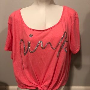 PINK Victoria’s Secret pink top with sequin